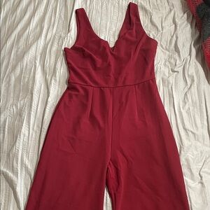 Altar'd State Deep Red Jumpsuit